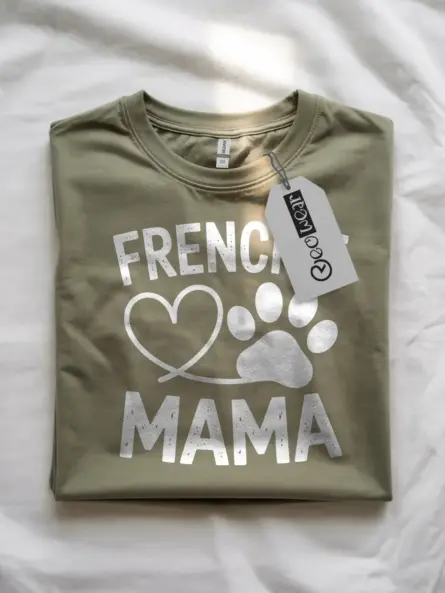 Frenchie Mama Shirt – Cute Minimal Dog Mom Tee for Women - Image 7