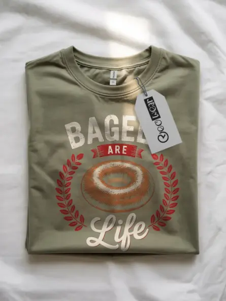 Bagel Lover Shirt with Funny Quote Design - Image 10