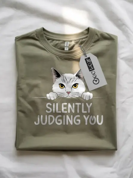 Funny Sphynx Cat tee Shirt – Silently Judging You Tee - Image 4