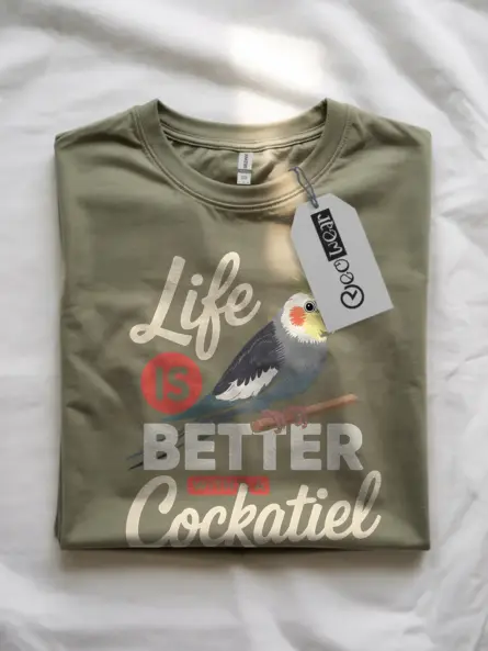 Life Is Better With a Cockatiel T-Shirt – Cute Graphic Tee for Bird Lovers - Image 10