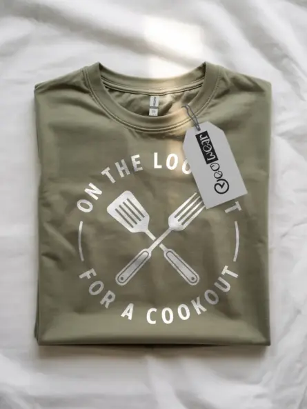 Minimalist Cookout T-Shirt – On the Lookout Design for BBQ Fans - Image 7
