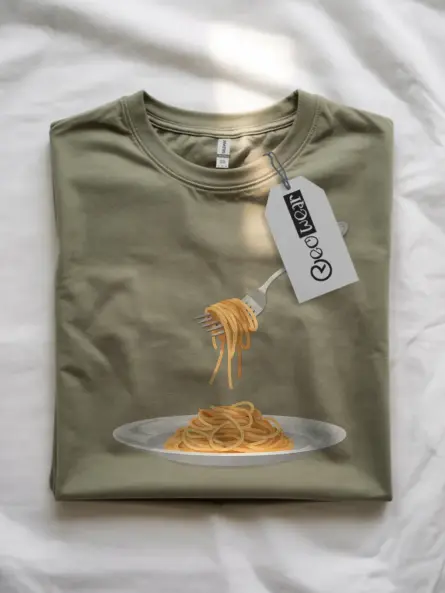 Pasta Lover T-Shirt with Spaghetti Art - Image 4