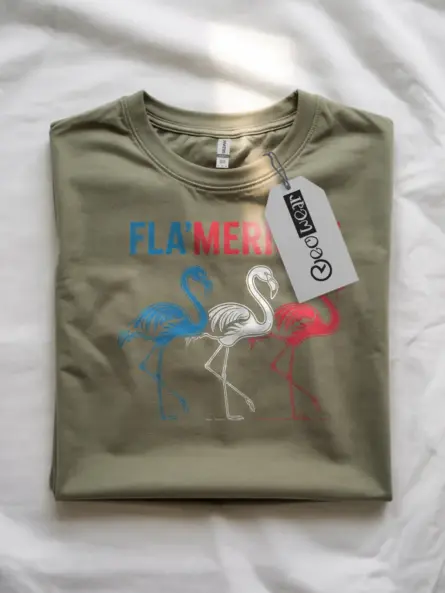 Patriotic Flamingo T-Shirt – FLA'MERICAN Red White Blue Tee - Image 10