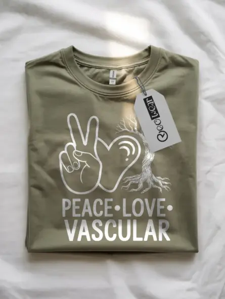 Peace Love Vascular T-Shirt for Medical Heroes - Image 7