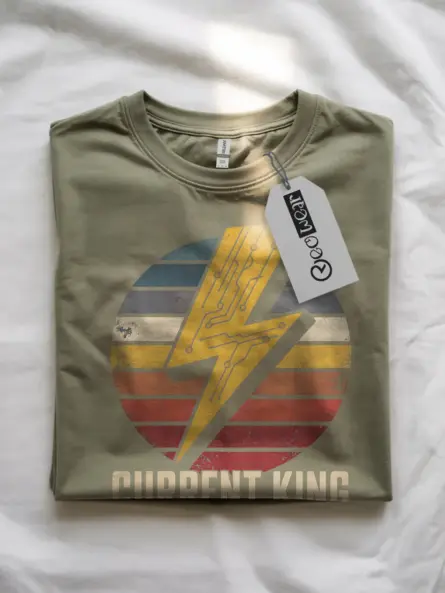 Retro Lightning Bolt Electrician T-Shirt - Image 4