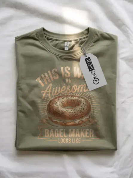 Bold Vintage Bagel Maker T-Shirt for Bakers - Image 4