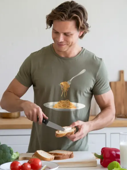 Pasta Lover T-Shirt with Spaghetti Art - Image 6