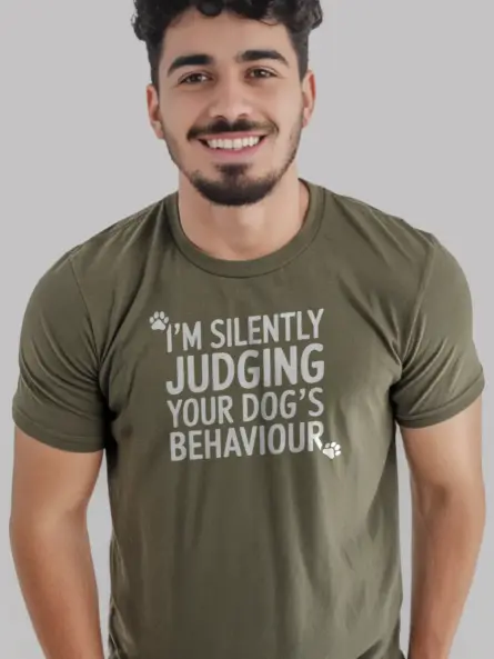 Witty Sarcastic Dog T-Shirt – Silently Judging Design for UK Dog Lovers - Image 9