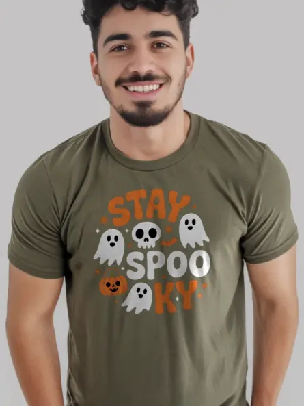Stay Spooky T-Shirt – Cute Halloween Ghost Tee for All Ages - Image 9