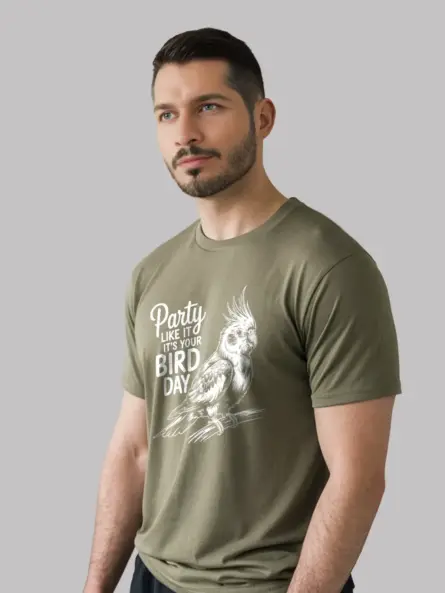 Cockatiel Birthday T-Shirt – Party Like It’s Your Bird Day Tee - Image 8