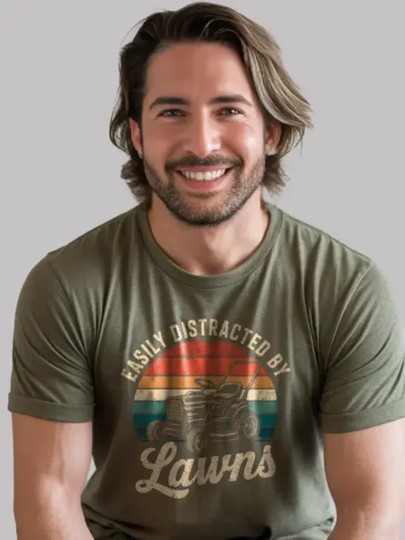 Retro Lawn Care T-Shirt for Mowing Fans - Image 8