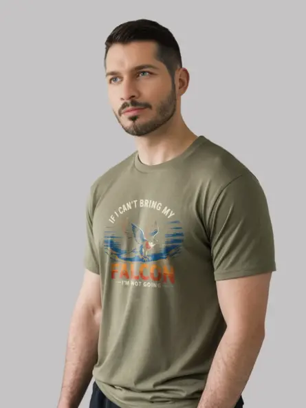 Falconer T Shirt for Sale – “If I Can’t Bring My Falcon” Graphic Tee - Image 6