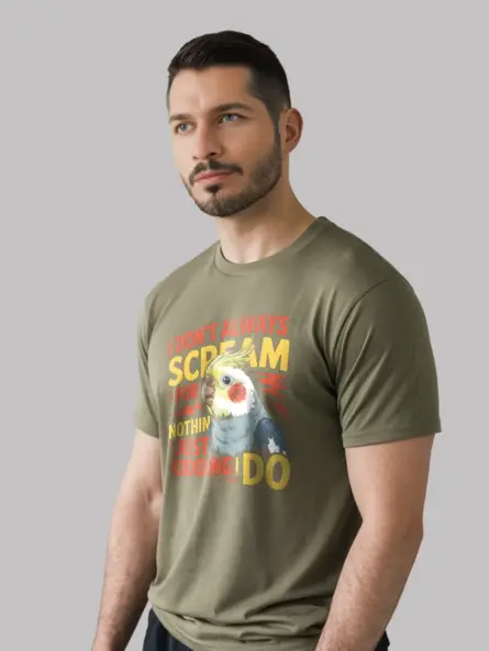 Funny Cockatiel Screaming T-Shirt for Bird Lovers - Image 12
