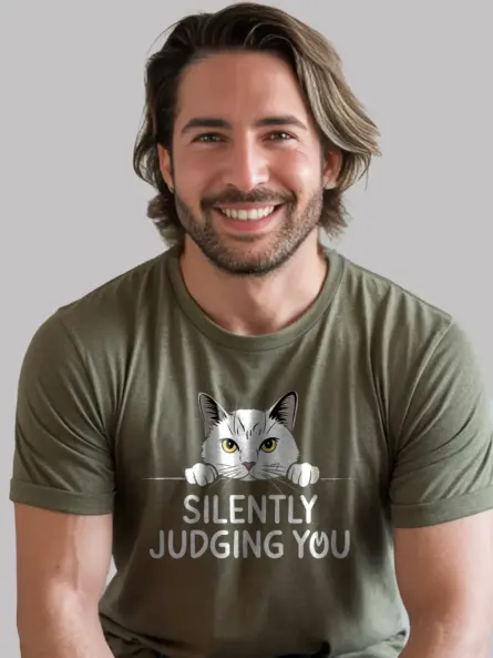 Funny Sphynx Cat tee Shirt – Silently Judging You Tee - Image 6