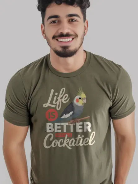 Life Is Better With a Cockatiel T-Shirt – Cute Graphic Tee for Bird Lovers - Image 12