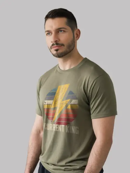 Retro Lightning Bolt Electrician T-Shirt - Image 6
