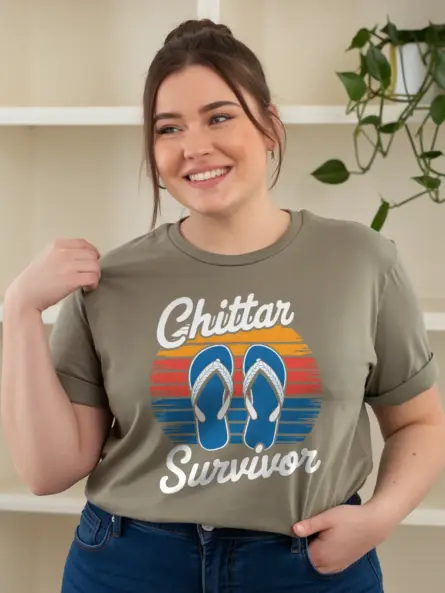 Chittar Survivor Shirt – Hilarious Desi Meme Graphic Tee - Image 9