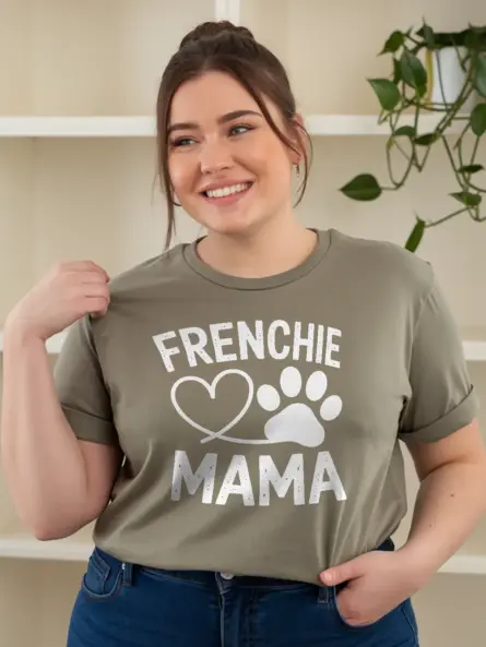 Frenchie Mama Shirt – Cute Minimal Dog Mom Tee for Women - Image 8