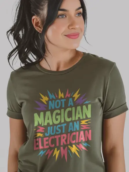 Funny Electrician T-Shirt Gift for Tradesmen - Image 9