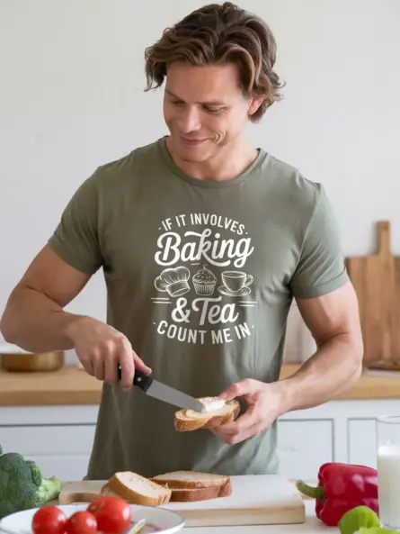 Vintage Baking and Tea T-Shirt for Cozy Cooks - Image 12