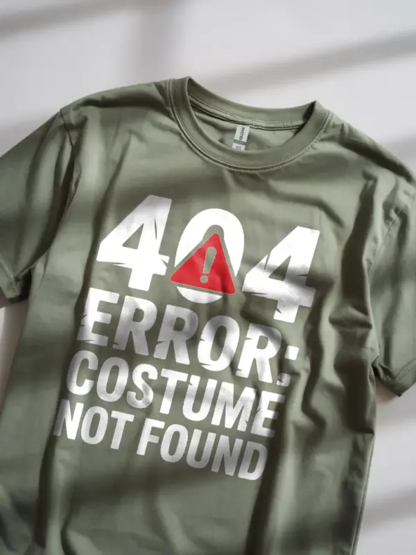 military green 404 Error Costume Not Found T-Shirt
