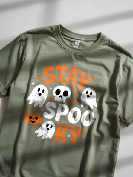 Stay Spooky T-Shirt – Cute Halloween Ghost Tee for All Ages - Image 8