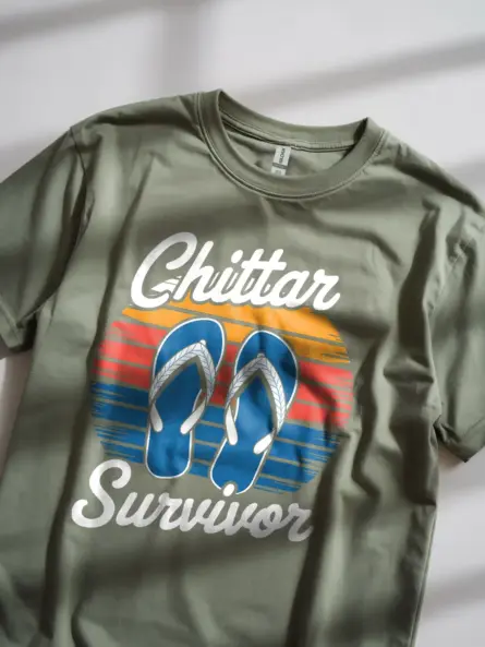 Chittar Survivor Shirt – Hilarious Desi Meme Graphic Tee - Image 8