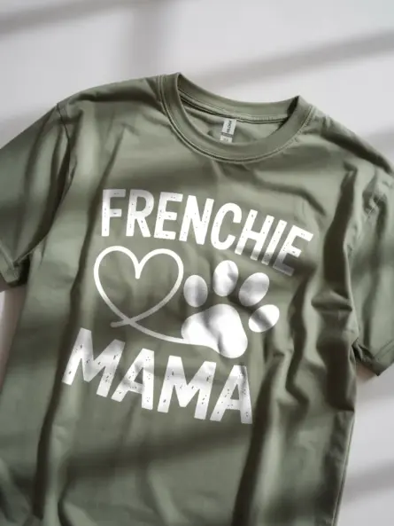 Frenchie Mama Shirt – Cute Minimal Dog Mom Tee for Women - Image 9