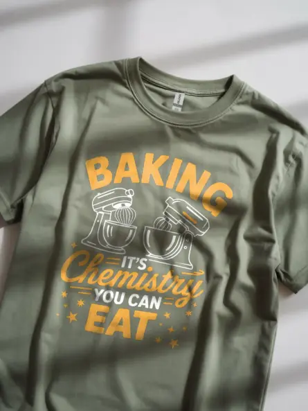 Funny Science Baking T-Shirt for Home Bakers & Chefs - Image 11