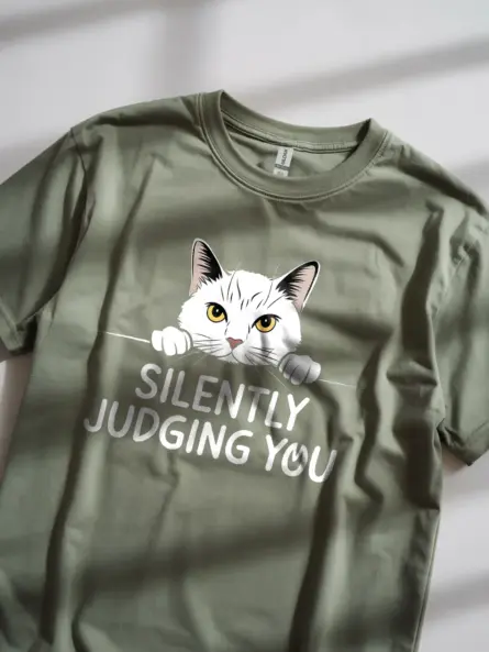 Funny Sphynx Cat tee Shirt – Silently Judging You Tee - Image 5