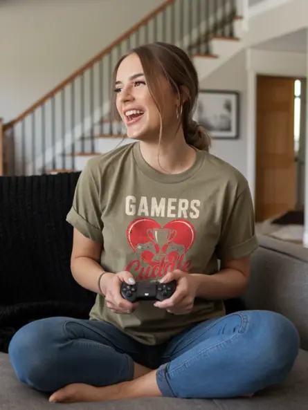 Romantic Gamer T-Shirt for Couples - Image 2
