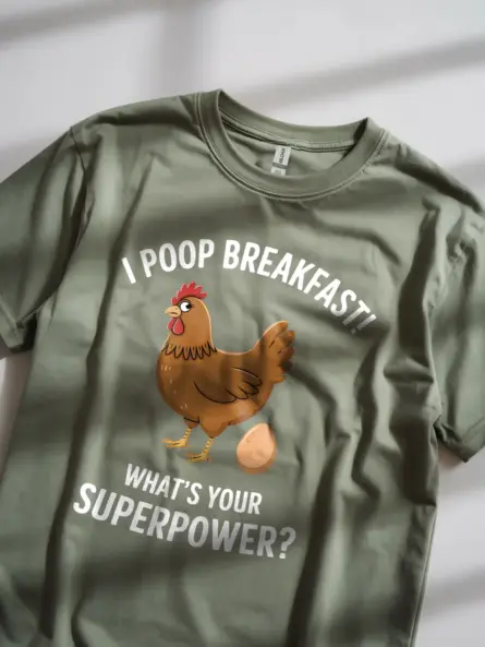 I Poop Breakfast Shirt – Funny Chicken Lover Tee for Backyard Farmers - Image 8