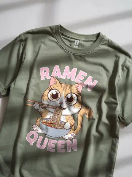 Kawaii Ramen Cat T-Shirt for Ramen & Anime Lovers - Image 11