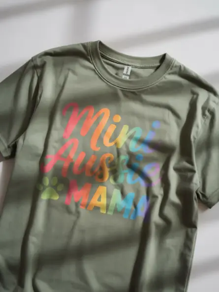 Mini Aussie Mom Shirt – Bold Rainbow Dog Mama Tee - Image 9