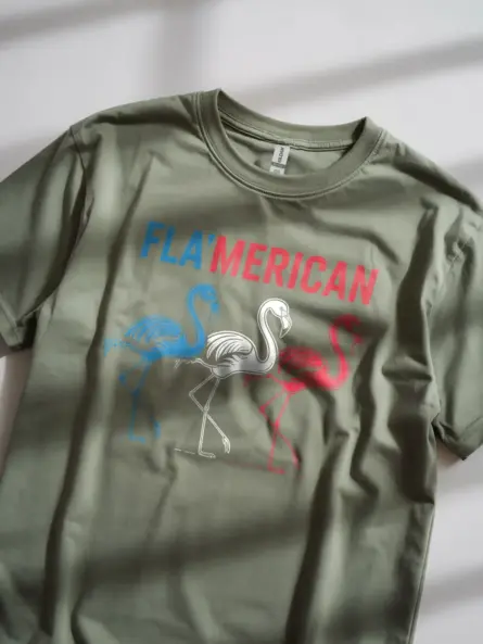 Patriotic Flamingo T-Shirt – FLA'MERICAN Red White Blue Tee - Image 11