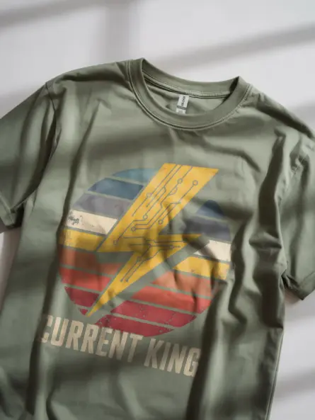 Retro Lightning Bolt Electrician T-Shirt - Image 5