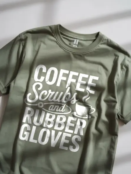 Military green Back Funny Nurse Shirt for Hospital Workers