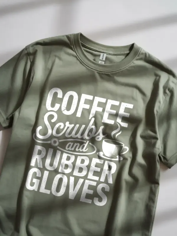 Military green Back Funny Nurse Shirt for Hospital Workers