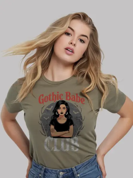 Gothic Babe Club T-Shirt for Women - Image 3