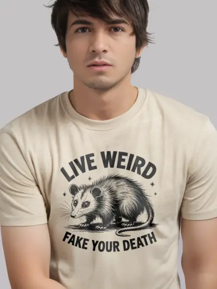 lifestyle view live weird fake your death shirt introvert humor