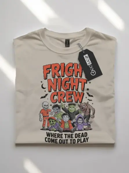 Epic Fright Night Crew Halloween T-Shirt with Classic Monsters - Image 7