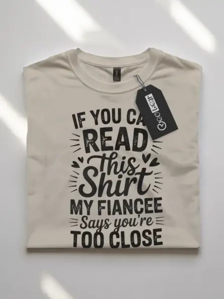 Funny Engaged Couple T-Shirt for Men - Image 7