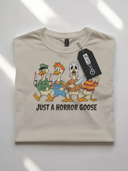 funny horror goose t-shirt