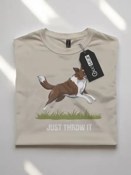 Border Collie Fetch T-Shirt – Funny “Just Throw It” Dog Lover Tee - Image 7