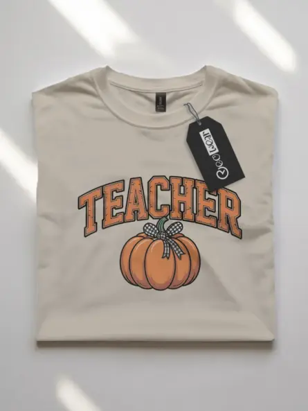 Adorable Pumpkin Teacher Halloween Shirt for Fall - Image 7