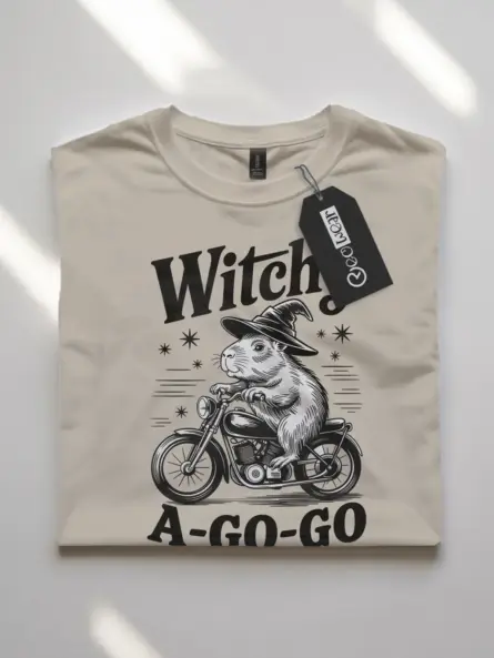 Natural front view – Witchy A Go Go witchy capybara t-shirt