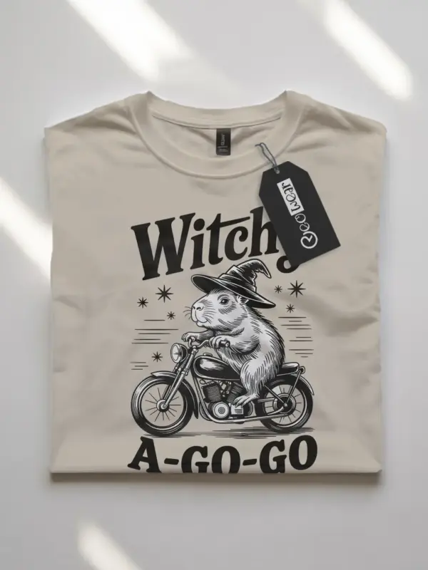 Natural front view – Witchy A Go Go witchy capybara t-shirt