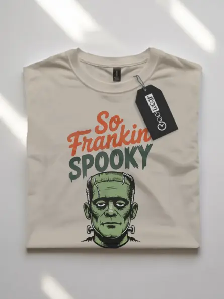 Hilarious Retro Frankenstein Spooky T-Shirt – So Frankin’ Funny Halloween Tee - Image 7
