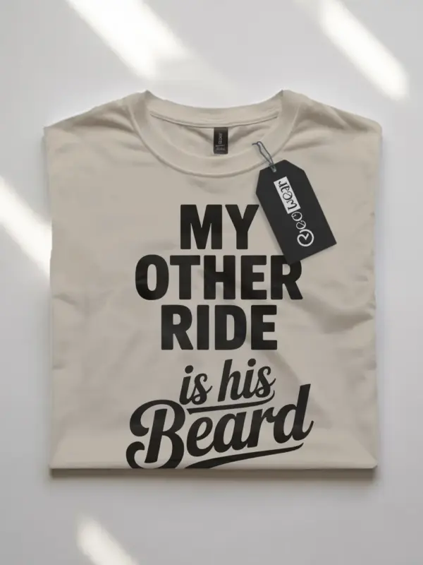 natural flatlay my other ride is his beard shirt beard humor tee