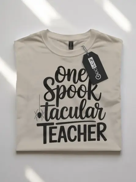 One Spooktacular Teacher Shirt – Cute Halloween Tee for Classroom Fun - Image 7
